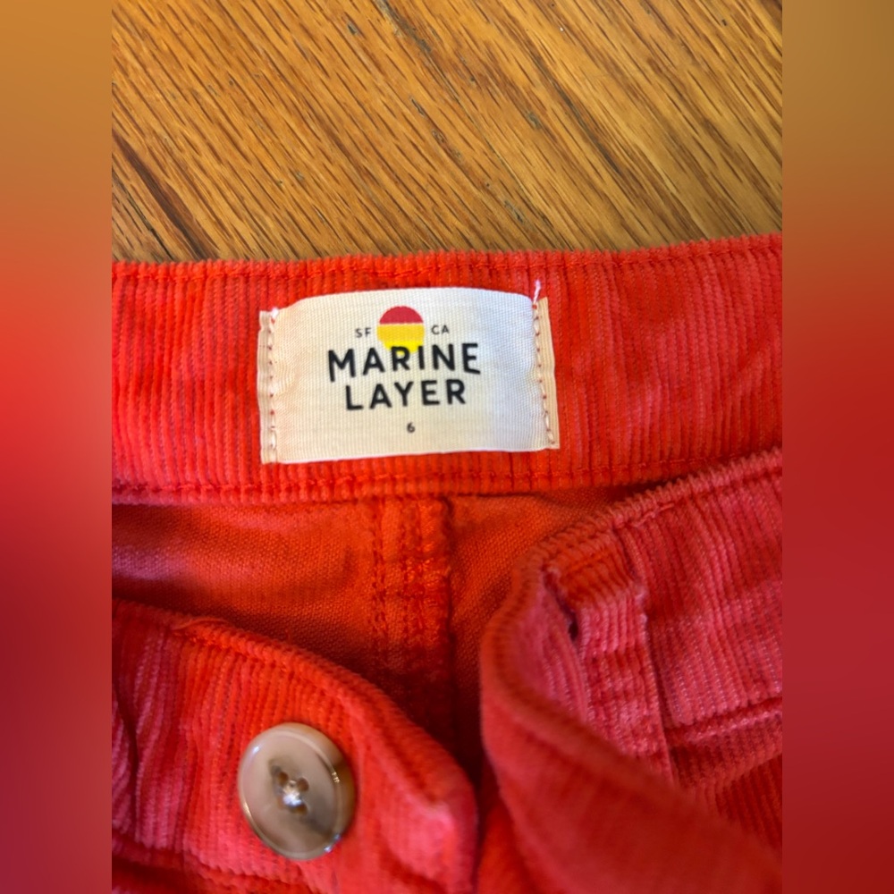 Marine Layer Red Corduroy Pants - Picture 3 of 3